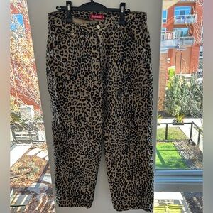 Supreme moleskin double knee painter pant leopard